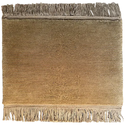 Col. Dune ribbed finish with viscose fringe small