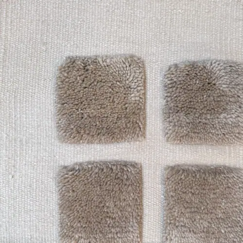 Flatweave and raised pile wool